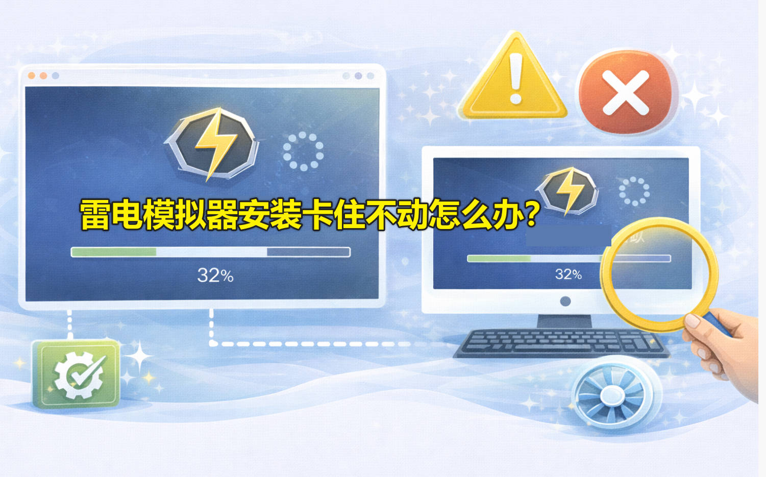 雷电模拟器安装卡住不动