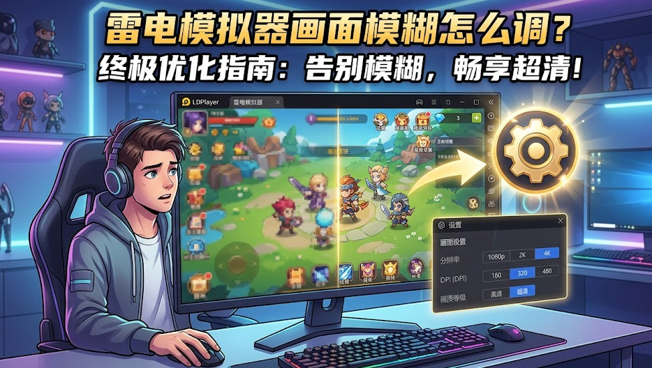 雷电模拟器画面模糊怎么调