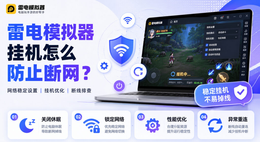 雷电模拟器挂机怎么防止断网