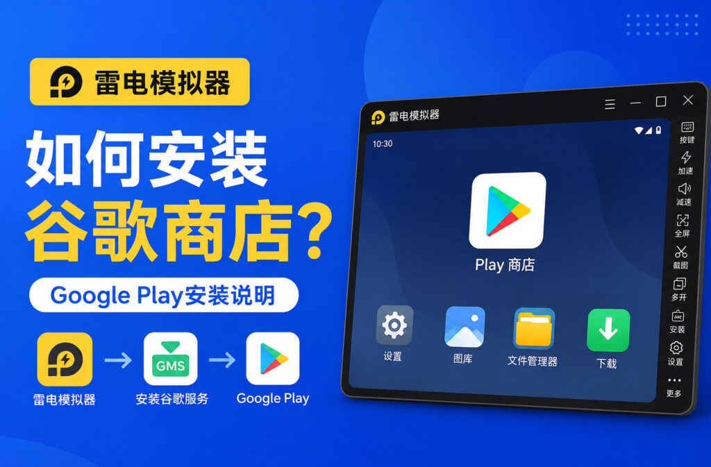 雷电模拟器怎么安装谷歌商店？Google Play安装说明与闪退排错