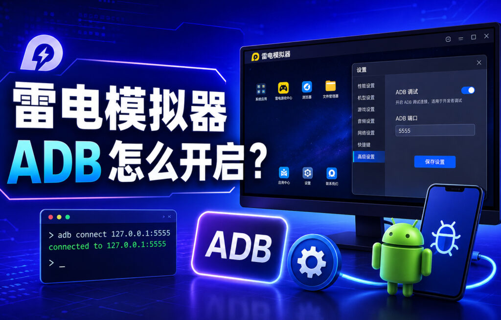 雷电模拟器 ADB 怎么开启？