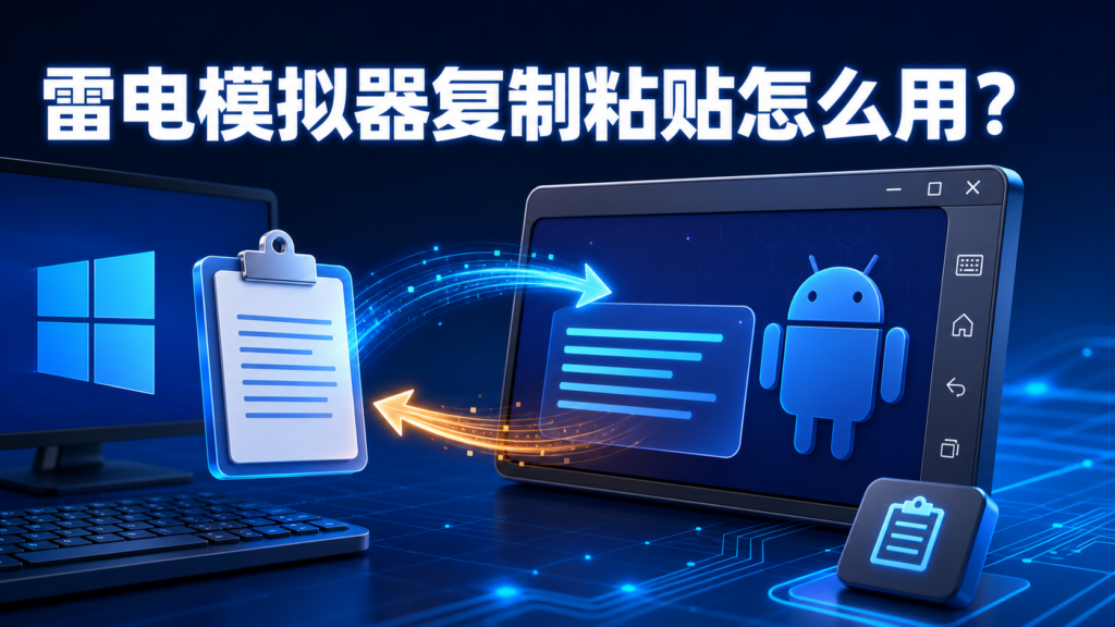 雷电模拟器复制粘贴电脑与模拟器互传文字教程封面