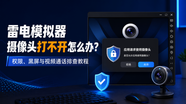 雷电模拟器摄像头打不开怎么办？权限、黑屏与视频通话排查教程